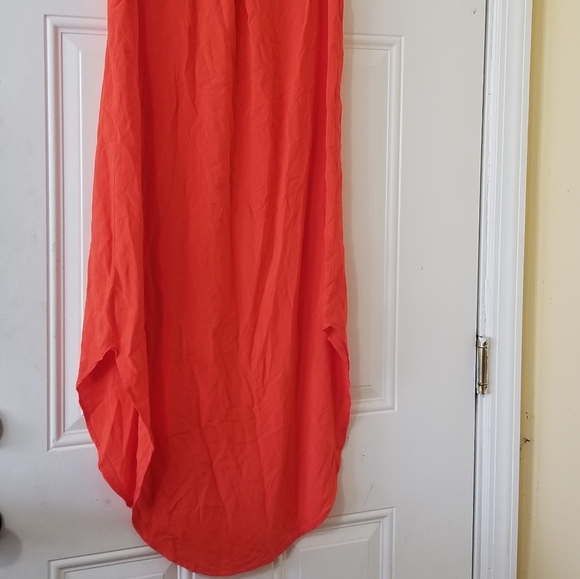 Orange V Neck Midi Medium - Picture 6 of 9